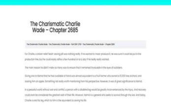 The Charismatic Charlie Wade Chapter 2685 Pdf Free Download